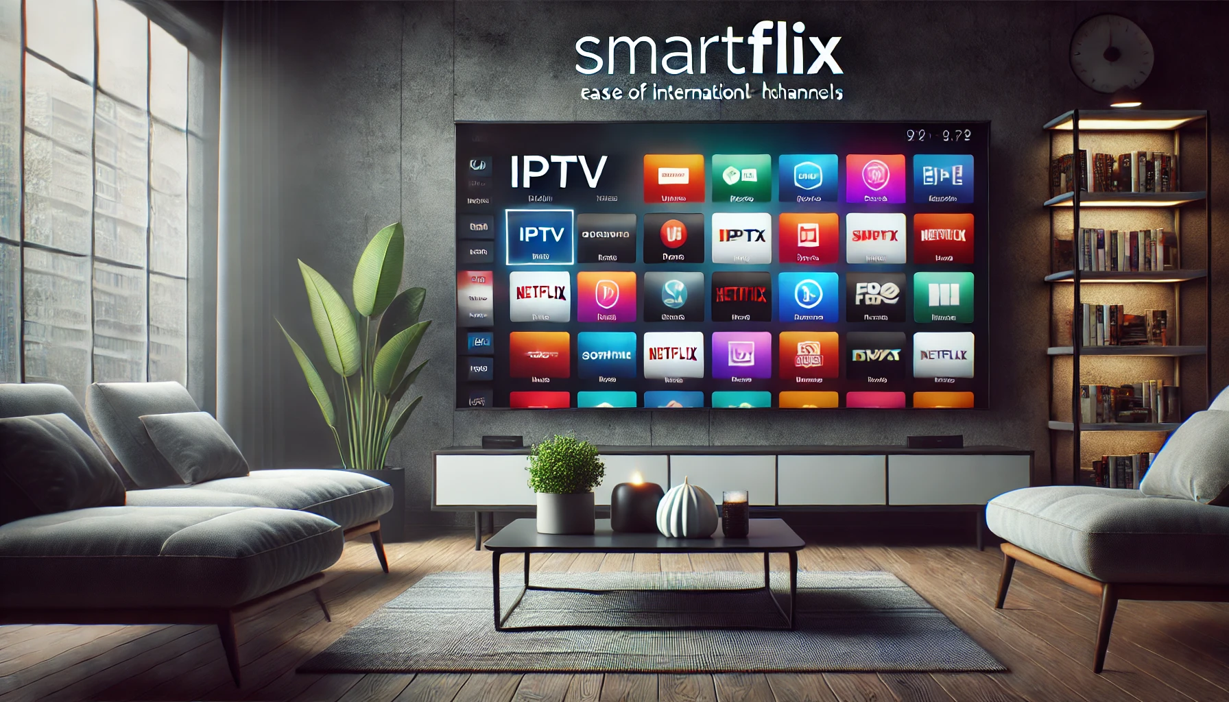 contrôle vocal de SmartFlix dans une maison connectée